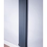 DQ Heating Cove 1800 x 295mm Vertical Double Column Anthracite Radiator