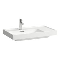 Laufen Meda 800mm Basin with Right Shelf - 1 Tap Hole - White