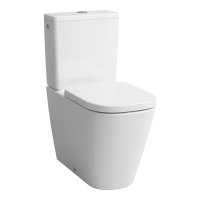 Laufen Meda Rimless Floorstanding Close-Coupled Toilet with Silent Flush - Matt White