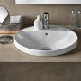 Geberit VariForm 480mm Round 1 Tap Hole Countertop Basin - With Overflow