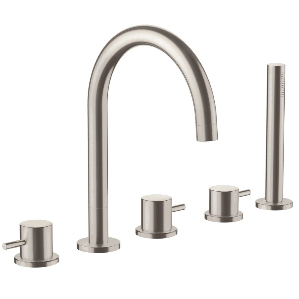 Just Taps Plus Inox 5-Hole Bath Shower Mixer Tap with Diverter and ...