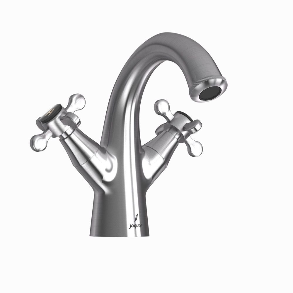 Jaquar Queens Prime Mono Basin Mixer Stainless Steel Finish Bathroom Supplies Online