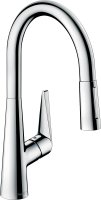 Hansgrohe Talis M51 Single Lever Kitchen Mixer 200 Ecosmart with Pull-Out Spray, 2 Spray Modes - Chrome