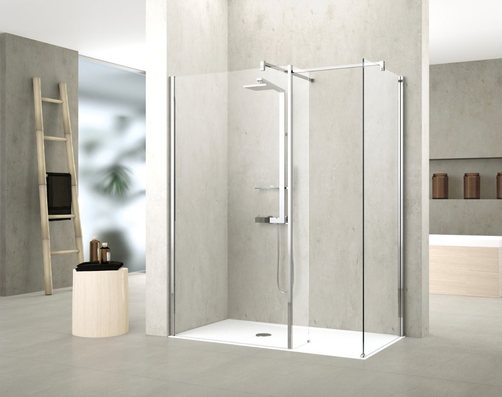 Novellini Kuadra Hl Shower Panel With Fixed Deflector Bathroom