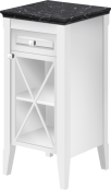 Villeroy & Boch Hommage 450mm Right Hand Hinge Side Cabinet & Worktop - Matt White