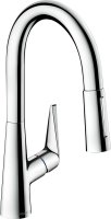 Hansgrohe Talis M51 Single Lever Kitchen Mixer 160 with Pull-Out Spray, 2 Spray Modes - Chrome