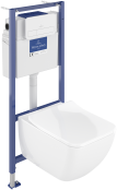 Villeroy & Boch Viconnect Pro 2.0 Wall Installation Frame Bundle with Venticello WC & White Flush Plate