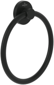 Villeroy & Boch Elements Tender Towel Ring - Matt Black