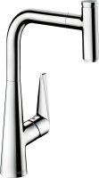 Hansgrohe Talis Select M51 Single Lever Kitchen Mixer 300 Ecosmart with Pull-Out Spout, Single Spray Mode - Chrome