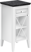 Villeroy & Boch Hommage 450mm Left Hand Hinge Side Cabinet & Worktop - Matt White