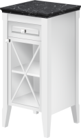 Villeroy & Boch Hommage 450mm Right Hand Hinge Side Cabinet & Worktop - Matt White