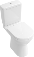 Villeroy & Boch O.Novo Close-Coupled Rimless Washdown Open Back Toilet Suite - White Alpin