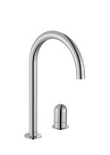 Roca Nu Large Deck-Mounted 2 Hole Basin Mixer with Dome Handle - Chrome