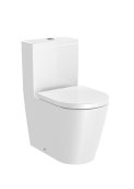 Roca Inspira Compact Round Close-Coupled Rimless Toilet - White