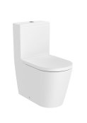 Roca Inspira Round Close-Coupled Rimless Toilet - Matt White