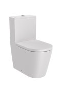 Roca Inspira Round Close-Coupled Rimless Toilet - Pearl