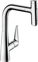 Hansgrohe Talis Select M51 Single Lever Kitchen Mixer with Pull-Out Spray - Chrome