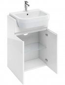 Britton Bathrooms White Double Door Washbasin Unit