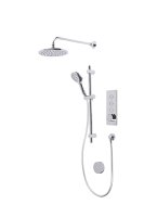 Tavistock Axiom Triple Function Shower System with Riser Kit, Overhead Shower & Bath Filler - Chrome