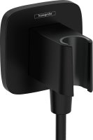 Hansgrohe Fixfit Q Wall Outlet with Shower Holder - Matt Black