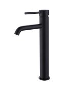 The White Space Pin Lux Tall Mono Basin Mixer - Matt Black