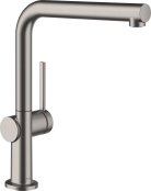 Hansgrohe Talis M54 Single Lever Kitchen Mixer 270, Single Spray Mode - Brushed Black Chrome