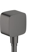 Hansgrohe Fixfit Wall Outlet with Non-Return Valve - Brushed Black Chrome