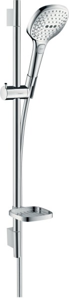 Hansgrohe Raindance Select E Shower Set 120 3jet Ecosmart with Shower Rail 65cm & Soap Dish - Chrome