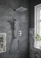 Villeroy & Boch Square Verve Complete Shower Set with Slider Rail Kit - Chrome