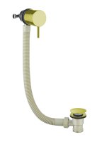 The White Space Bath Filler with Control Valve - Brushed Brass