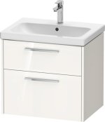 Duravit D-Code 634mm x 460mm 2 Drawer Wall Hung Vanity Unit - Gloss White