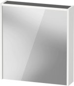 Duravit D-Code 650mm x 700mm Illuminated Right Opening Mirror Cabinet - Gloss White