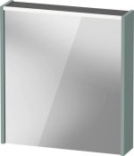 Duravit D-Code 650mm x 700mm Illuminated Left Opening Mirror Cabinet - Fjord Green