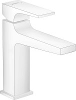 Hansgrohe Metropol Single Lever Basin Mixer 110 with Lever Handle & Waste - Matt White