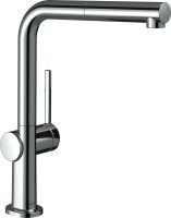 Hansgrohe Talis M54 Single Lever Kitchen Mixer 270 Ecosmart with Pull-Out Spout, Single Spray Mode - Chrome