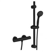 The White Space Yes Dual Control Bar Shower Valve with Slide Rail & Easy Fit - Matt Black