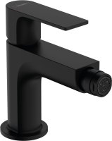 Hansgrohe Rebris E Single Lever Bidet Mixer with Pop-Up Waste Set - Matt Black