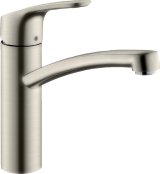 Hansgrohe Focus M41 Single Lever Kitchen Mixer 160, Single Spray Mode - Stainless Steel Finish