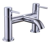 The White Space Pin Lux Deck Mounted Bath Filler - Chrome