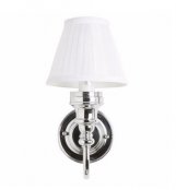 Burlington Bathrooms Ornate Base White Fine Pleated Glass Shade - Stock Clearance