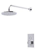 Tavistock Axiom Single Function Shower Valve with Overhead Shower - Chrome