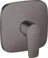 Hansgrohe Talis E Single Lever Manual Shower Mixer Soft Cube for Concealed Installation - Brushed Black Chrome