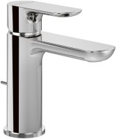 Villeroy & Boch O.Novo Single-Lever Basin Mixer with Push/Pull Rod Lever & Pop-Up Waste - Chrome