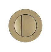 Tavistock Round Dual Flush Button - Brushed Brass