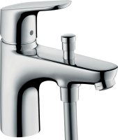 Hansgrohe Focus Single Lever Bath & Shower Mixer Monotrou with 2 Flow Rates - Chrome