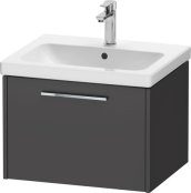 Duravit D-Code 584mm x 460mm 1 Drawer Wall Hung Vanity Unit - Matt Graphite