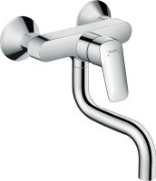 Hansgrohe Logis M31 Single Lever Kitchen Mixer Wall-Mounted, Single Spray Mode - Chrome