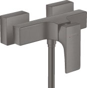 Hansgrohe Metropol Single Lever Manual Shower Mixer for Exposed Installation With Lever Handle - Brushed Black Chrome