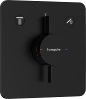 Hansgrohe Duoturn Q Mixer for Concealed Installation for 2 Functions - Matt Black