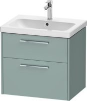 Duravit D-Code 634mm x 460mm 2 Drawer Wall Hung Vanity Unit - Fjord Green